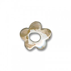 Ceramic Charm Flower w/ Enamel 21mm (Ø7.5mm)