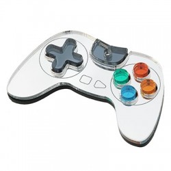 Plexi Acrylic Pendant Game Controller 45x29mm