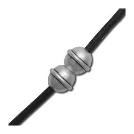 Brass Ball Magnetic Clasp 8x6.8mm (Ø 2mm)
