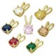Breloque Ronde en Laiton et Zircon 6 x 12 mm