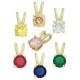 Zircon Brass Charm Round 6x12mm