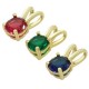 Breloque Ronde en Laiton et Zircon 6 x 12 mm