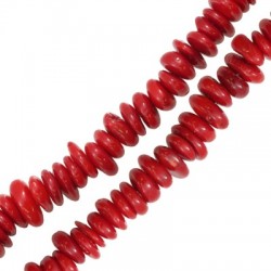 Coral Bamboo Bead Chips (~9mm) (Ø1mm) (~110pcs)