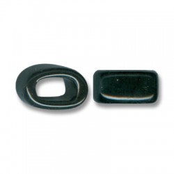 Enamel Ceramic Slider Oval for Regaliz Leather 10mm (Ø 11x8mm)