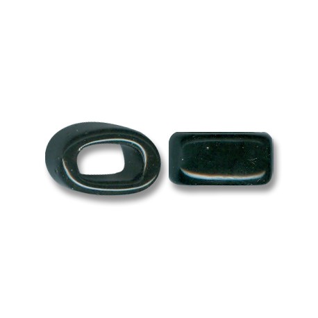 Passante Ovale per Cuoio Regaliz in Ceramica Smaltata 10mm (Ø 11x8mm)