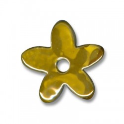 Enameled Ceramic Pendant Flower 32mm Ø5mm