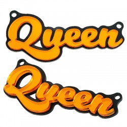 Πλέξι Ακρυλικό Στοιχείο "Queen" 64x25mm