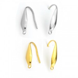 Crochets d'oreilles design 19x5mm en Acier Inoxydable 304