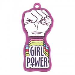 Plexi Acrylic Pendant Symbol "Girl Power" 22x45mm