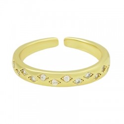 Brass Ring w/ Zircon 19mm