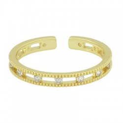 Brass Ring w/ Zircon 19mm