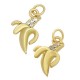 Breloque en Laiton avec Zircon Banane 8 x 13 mm