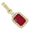 Gold/ Transparent/ Red Ruby