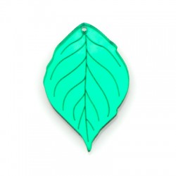 Plexi Acrylic Pendant Leaf 31x55mm