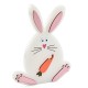 Wooden w/ Plexi Acrylic Deco Bunny Carrot 92x120mm