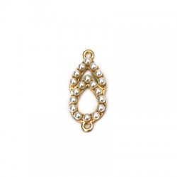 Colgante de Metal Zamak con ABS 14x24mm