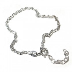 Silver 925 Semi Finished Bracelet 18.5cm
