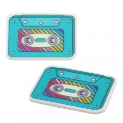 Plexi Acrylic Flatback Cassette 36x25mm