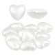 Pearl ABS Bead Heart 8x7mm (Ø1mm)