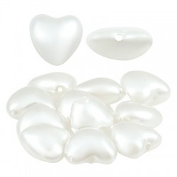 Perle ABS en Forme de cœur 8 x 7 mm Ø 1 mm