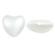 Pearl ABS Bead Heart 8x7mm Ø1mm