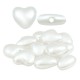 Pearl ABS Bead Heart 11mm (Ø1mm)