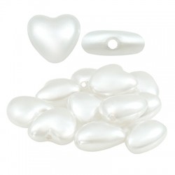 Perle ABS en Forme de cœur 11 mm Ø1 mm