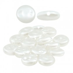 Pearl ABS Bead Round Flat 8mm (Ø1mm)