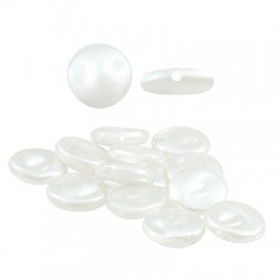 Pearl ABS Bead Round Flat 10mm (Ø1mm)