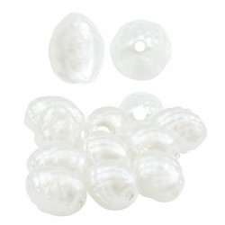 Pearl ABS Bead Oval w/ Wild Effect 13x10mm (Ø1.2mm)