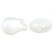Pearl ABS Bead Irregular Drop Flat 17x10mm (Ø1mm)
