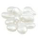 Pearl ABS Irregular Bead Teardrop Flat 17x10mm Ø1mm