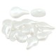 Pearl ABS Irregular Bead Teardrop Flat 18x11mm Ø1mm