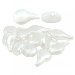 Perle ABS Irrégulière en Forme de Goutte Plate 18 x 11 mm Ø 1 mm