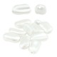 Pearl ABS Irregular Bead Flat 18x10mm Ø1.2mm