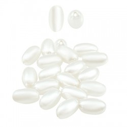 Perle ABS Ovale 10 x 6 mm Ø 1 mm