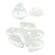 Pearl ABS Irregular Bead Teardrop Flat 20x15mm Ø1mm