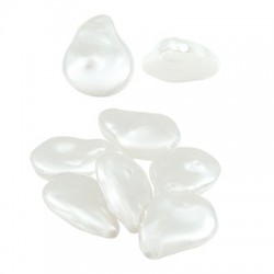 Perla ABS Irregolare a Goccia Piatta 20X15 mm Ø1 mm
