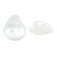 Pearl ABS Bead Irregular Drop Flat 20x15mm (Ø1mm)