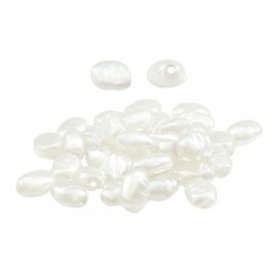 Pearl ABS Bead Oval w/ Wild Effect 7x6mm (Ø1mm)
