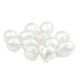 Pearl ABS Bead Drop Irregular 14x10mm (Ø1mm)