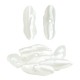 Pearl ABS Bead Chips Irregular 18x6mm Ø1mm