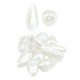 Pearl ABS Bead Irregular Drop 17x28mm (Ø1mm)