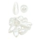 Pearl ABS Irregular Bead Teardrop 17x28mm Ø1mm