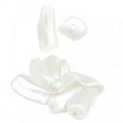 Pearl ABS Bead Tube Irregular 28x12mm Ø1.2mm