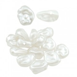 Perla ABS Ovale Piatta 11X12 mm Ø1 mm