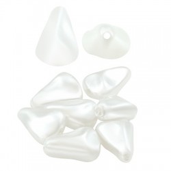 Pearl ABS Bead Irregular Drop 19x13mm (Ø1.2mm)