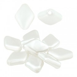 Pearl ABS Bead Rhombus 8x10mm (Ø1mm)