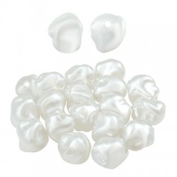 Pearl ABS Bead Oval Irregular 10x8mm (Ø1mm)