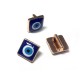 Pasador de Metal Esmaltado Cuadrado Ojo 10mm